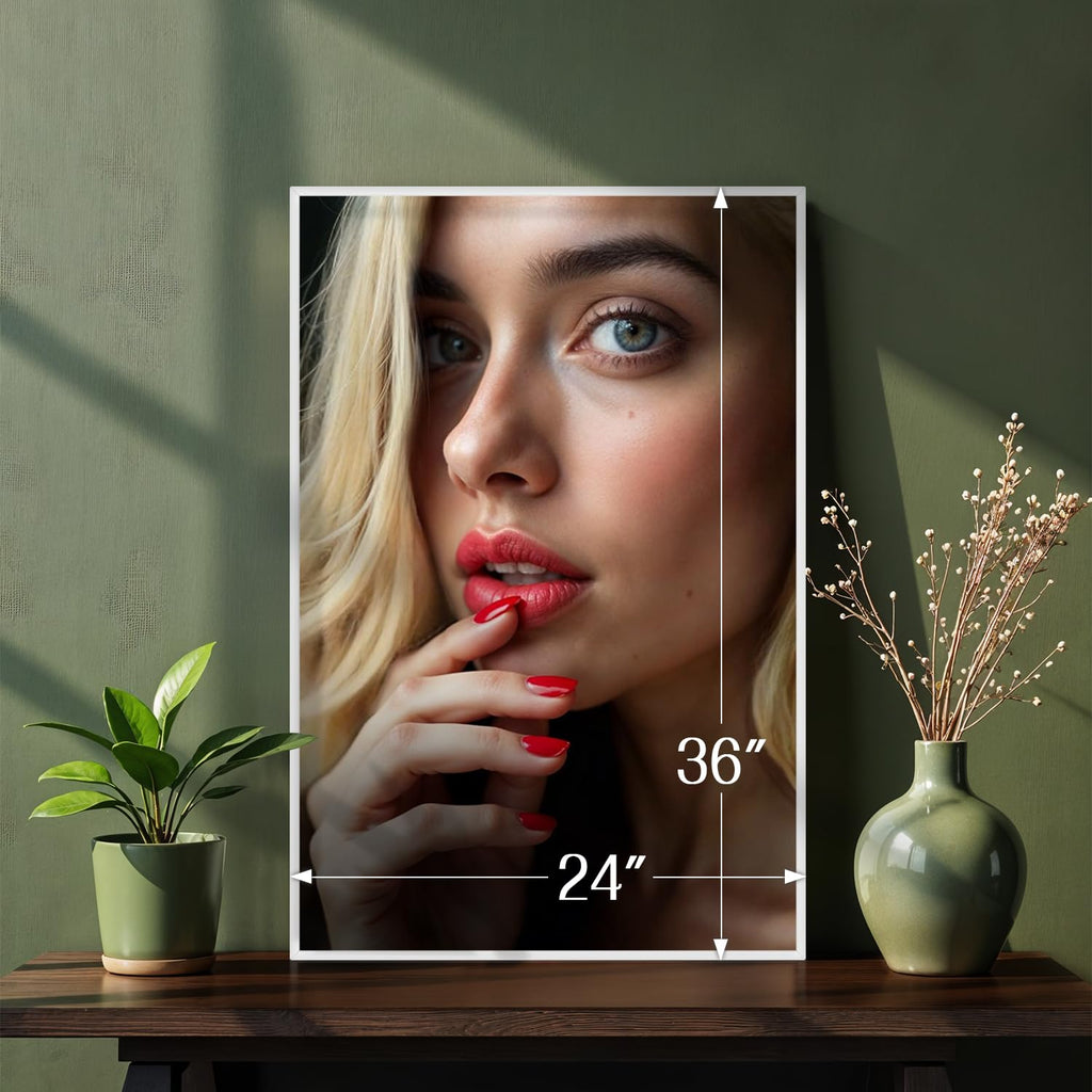 White Poster Frame, 24" x 36" For Horizontal & Vertical Wall Mounting