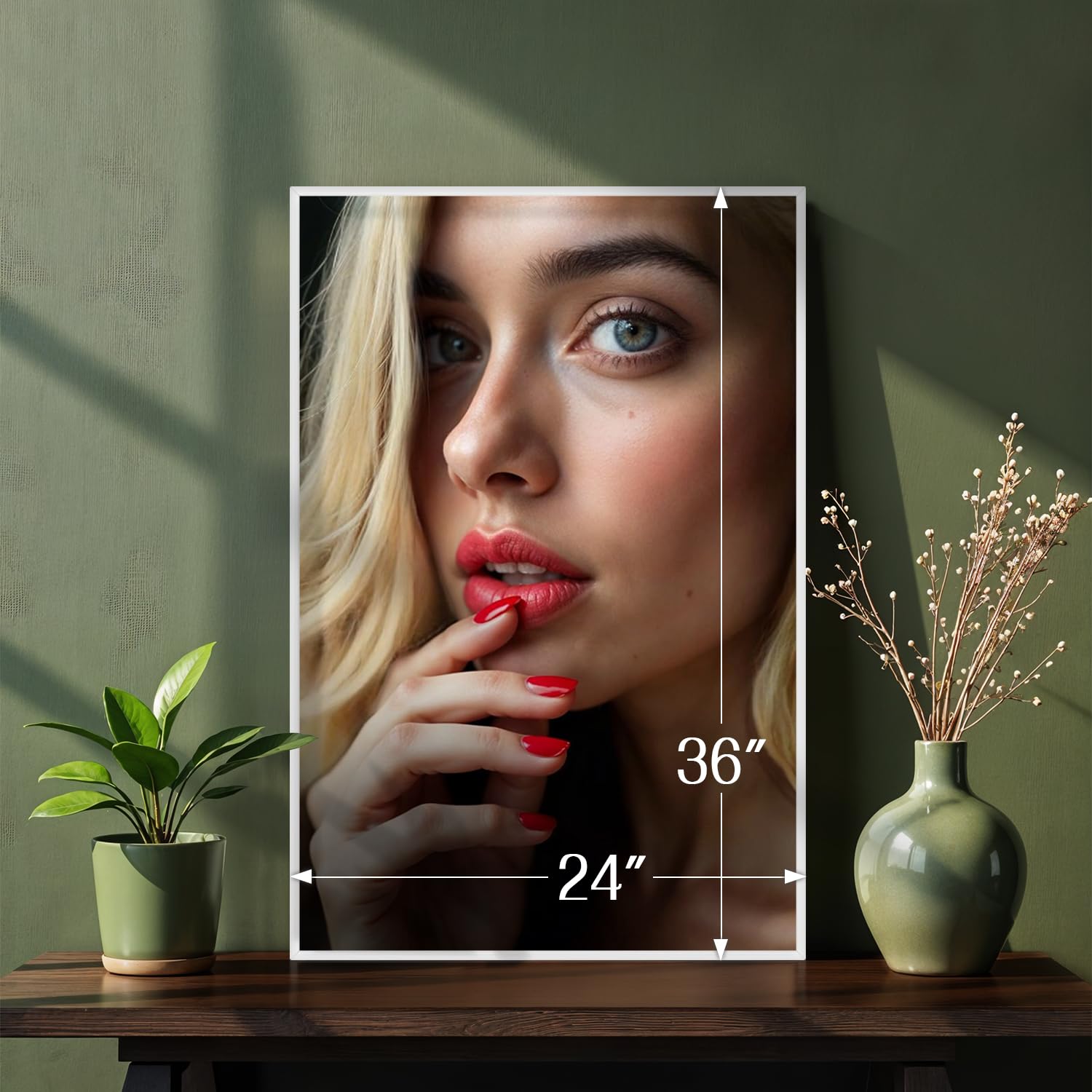 White Poster Frame, 24" x 36" For Horizontal & Vertical Wall Mounting