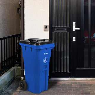 32 Gal Blue Rollout Container