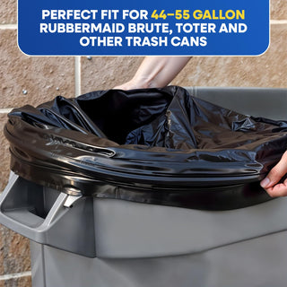 plastic prince 37 x 50 55 gallon 2 mil black trash bags 10 rolls of 10 bags total of 100/case
