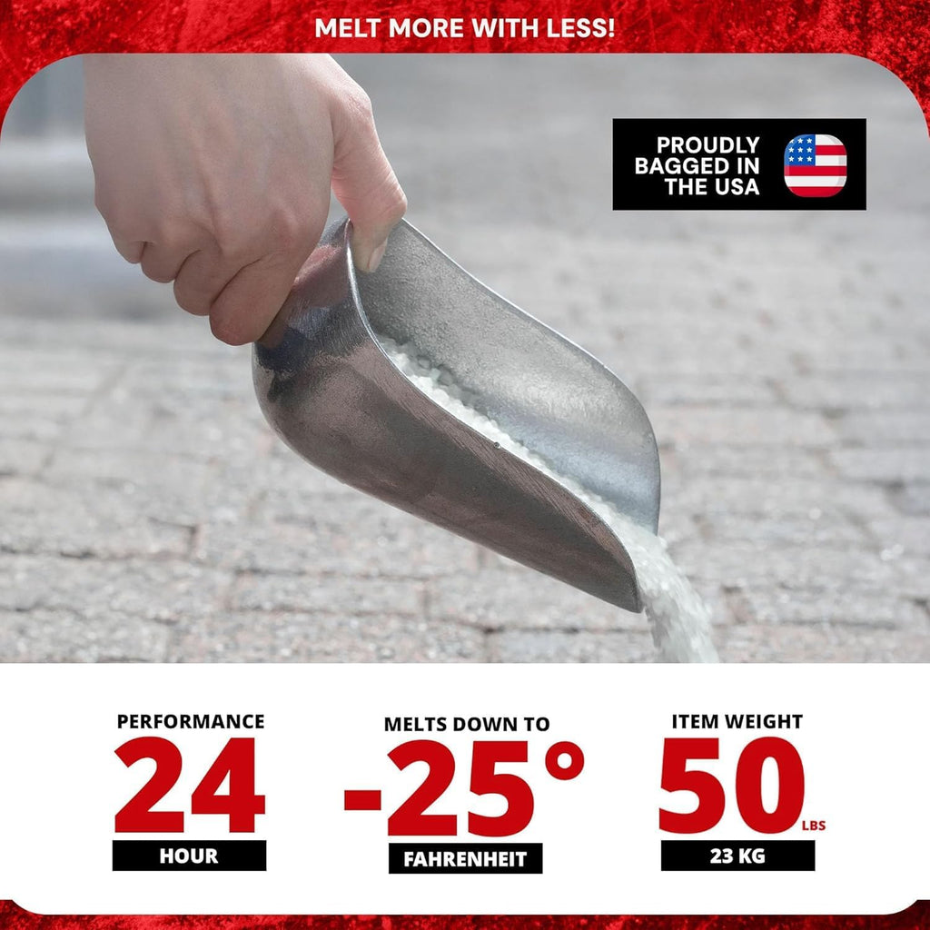 Peladow Calcium Chloride Pellets Snow and Ice Melter 50lb (1 Truck)