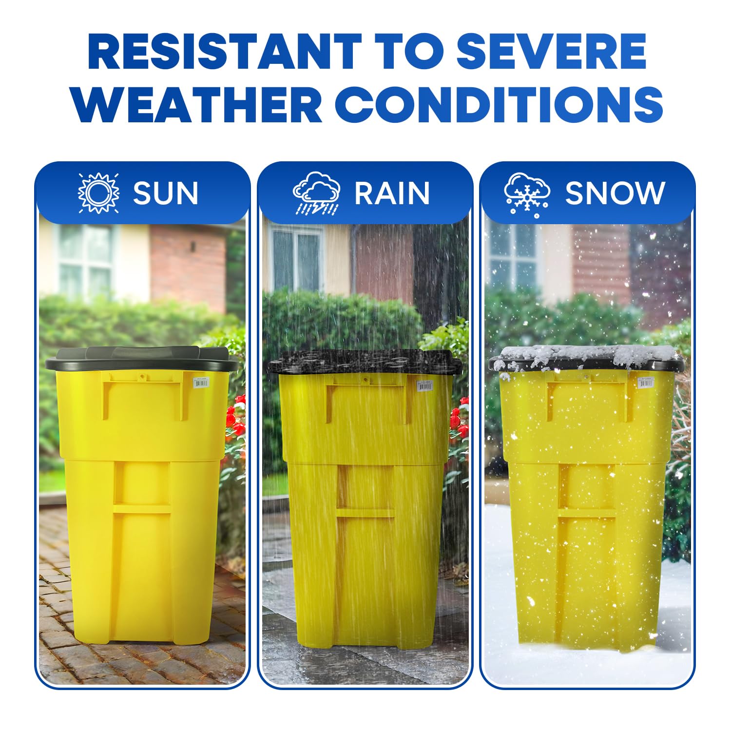 50 Gallon Rollout Container, Yellow