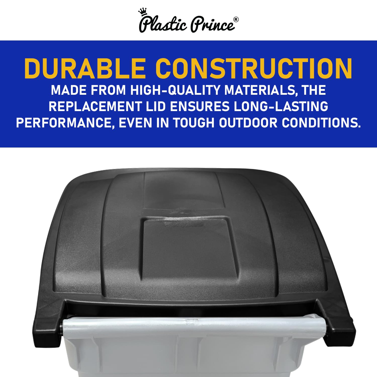 Replacement Lid for Plastic Prince 50 Gallon Rollout Container