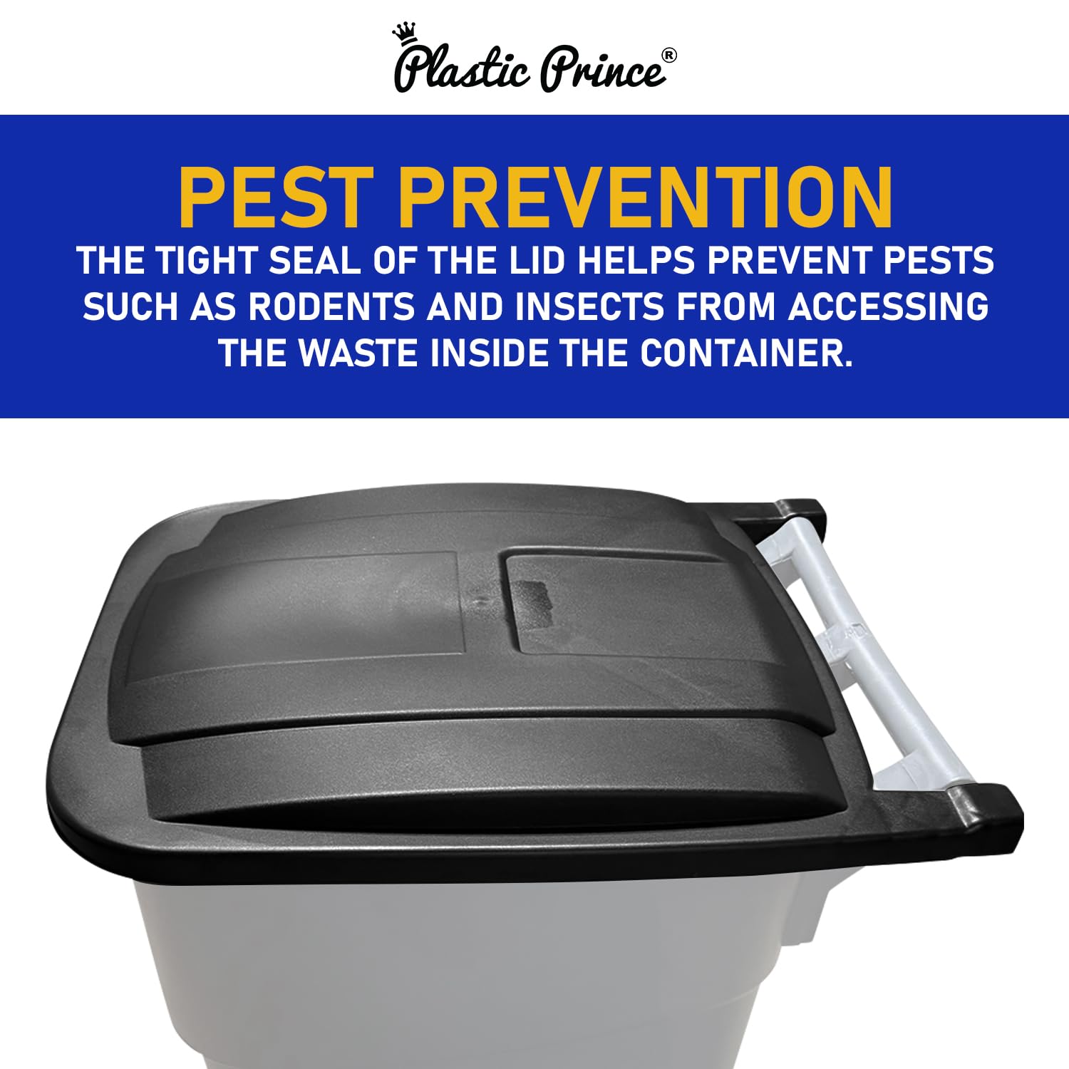 Replacement Lid for Plastic Prince 50 Gallon Rollout Container