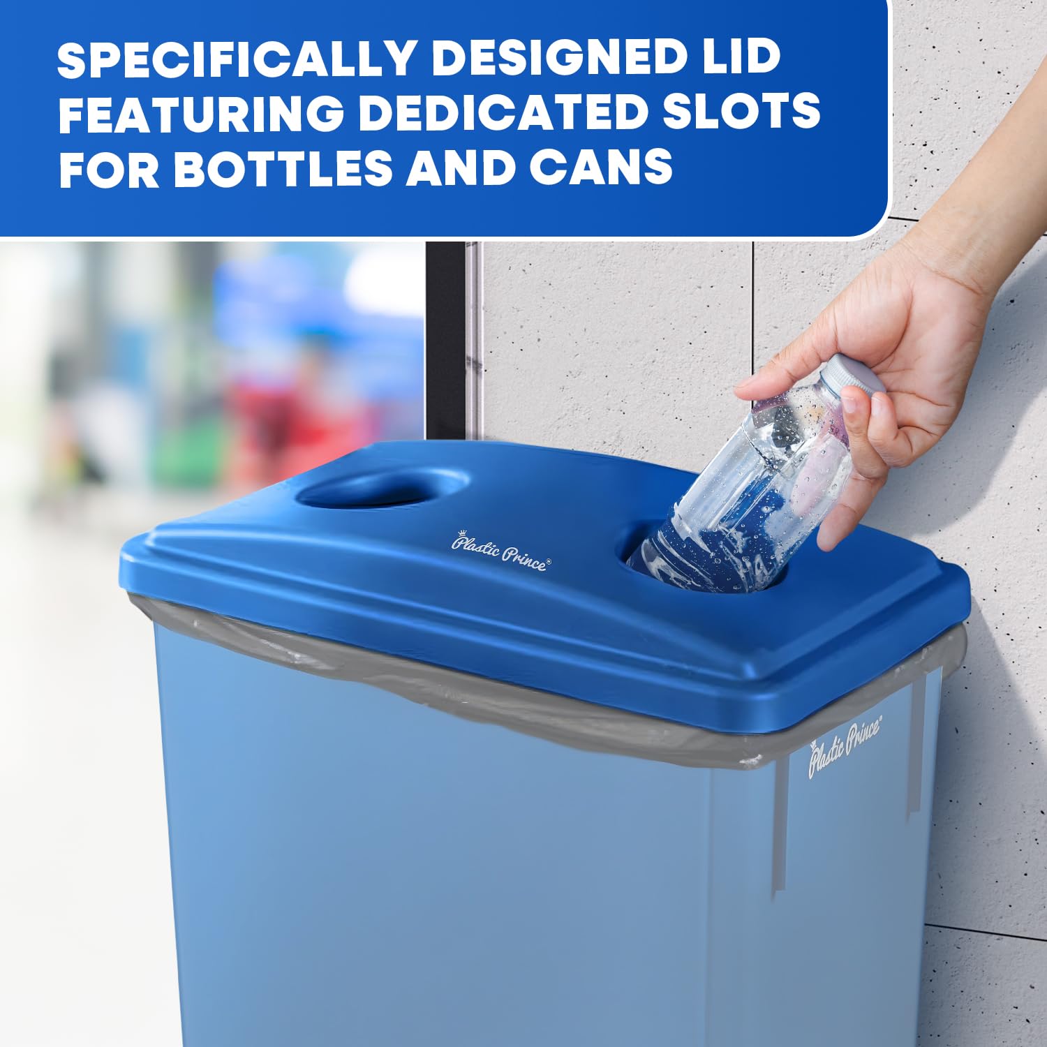 Recycling Lid for 23 Gal Slim Rectangular Trash Can