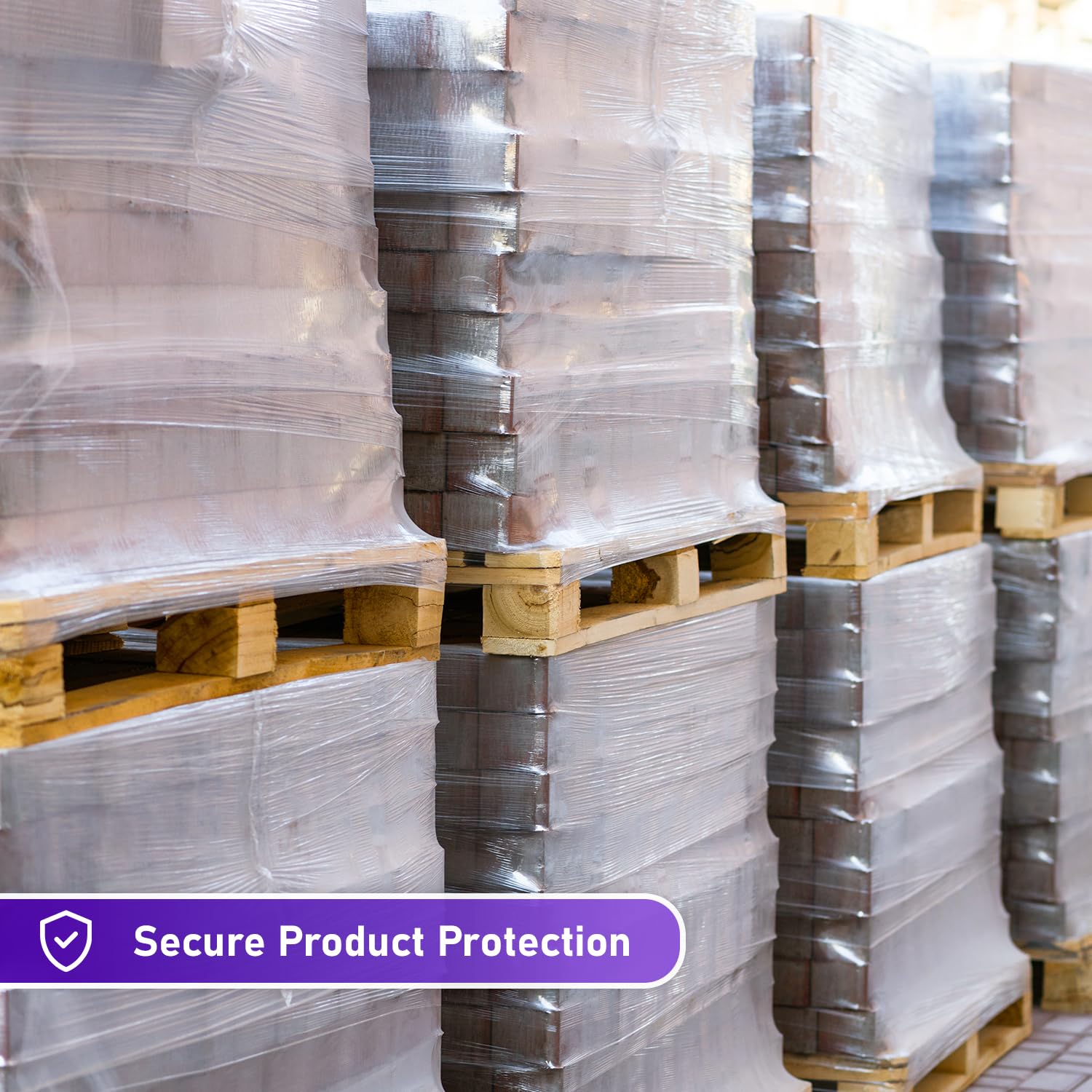 1000' x 18" Clear 70-Gauge Pallet Stretch Wrap, 4 Rolls/Case