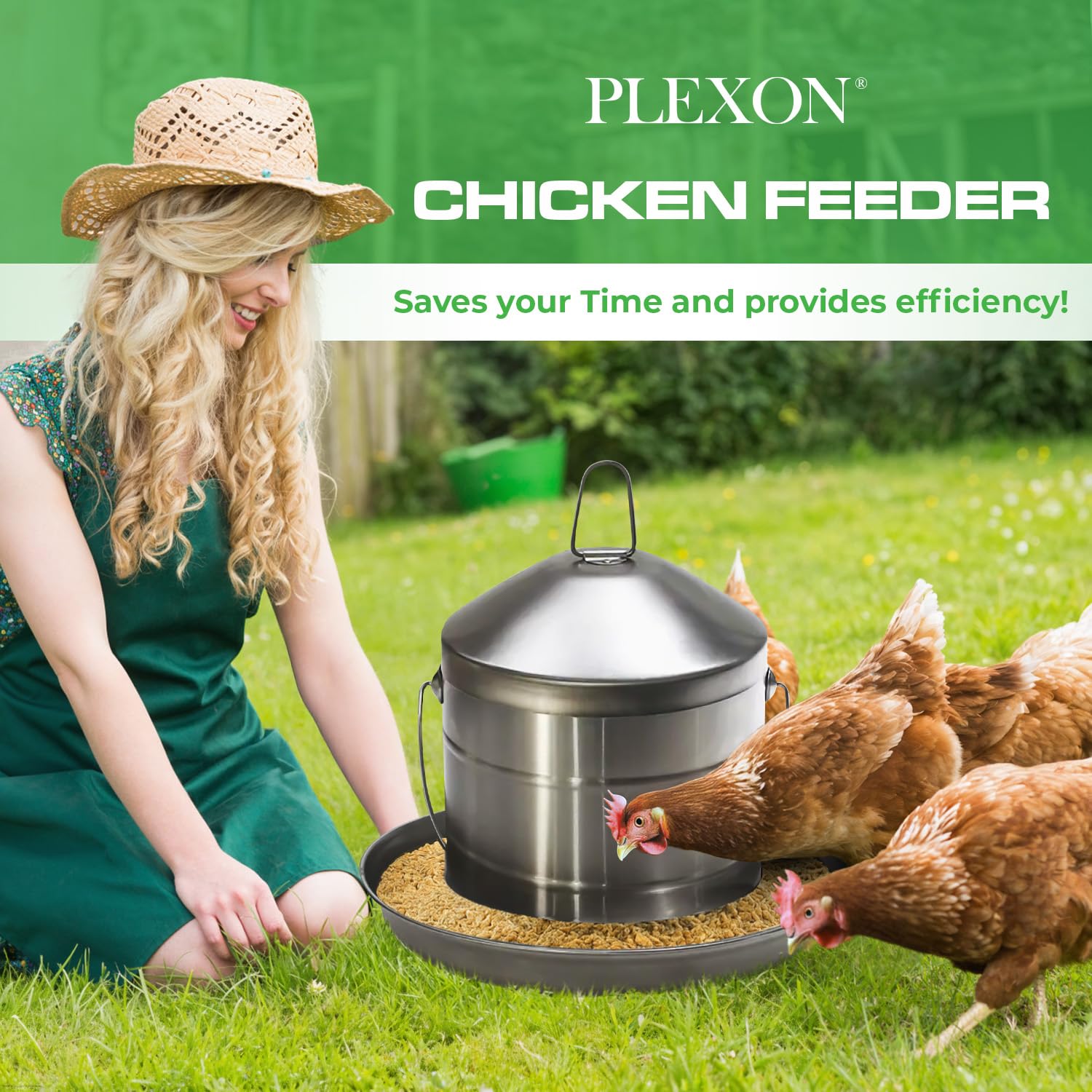 2 Gallon Stainless Steel Automatic Poultry Drinker