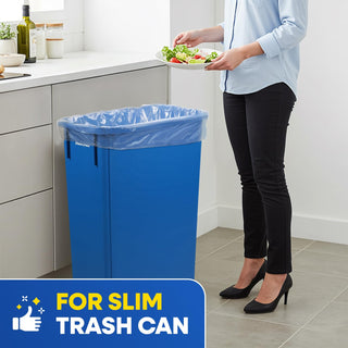 plastic prince 23 gallon trash bags 1 mil clear waste bags fits slim jim 23 gal trash cans 29 x 44 tall garbage trash can liners 200 pack