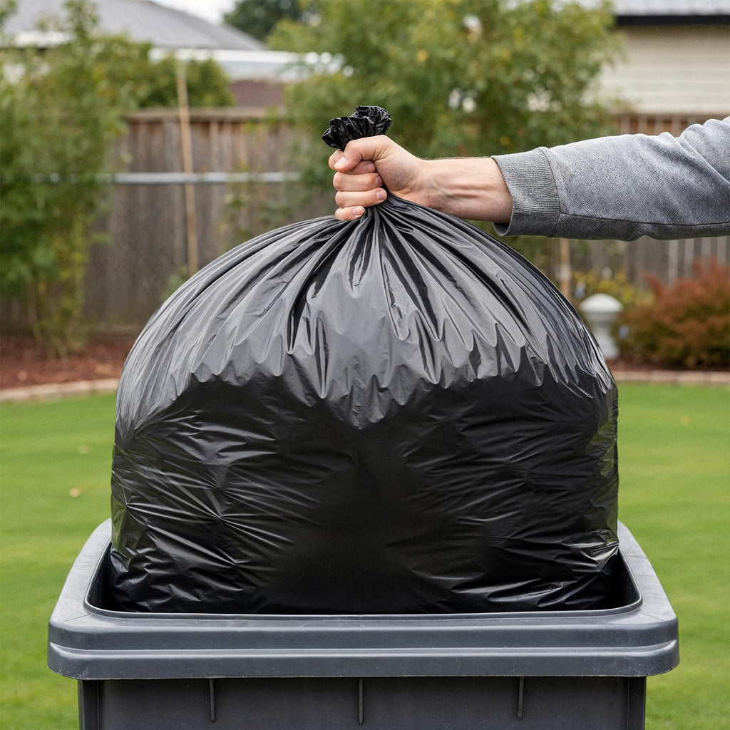 22" x 14" x 50" 55 Gal 3 Mil Black Trash Bags, 100/Case