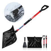 2-in-1 Snow Pusher & Ice Scraper Set, 18" Blade, D-Grip | Plexon