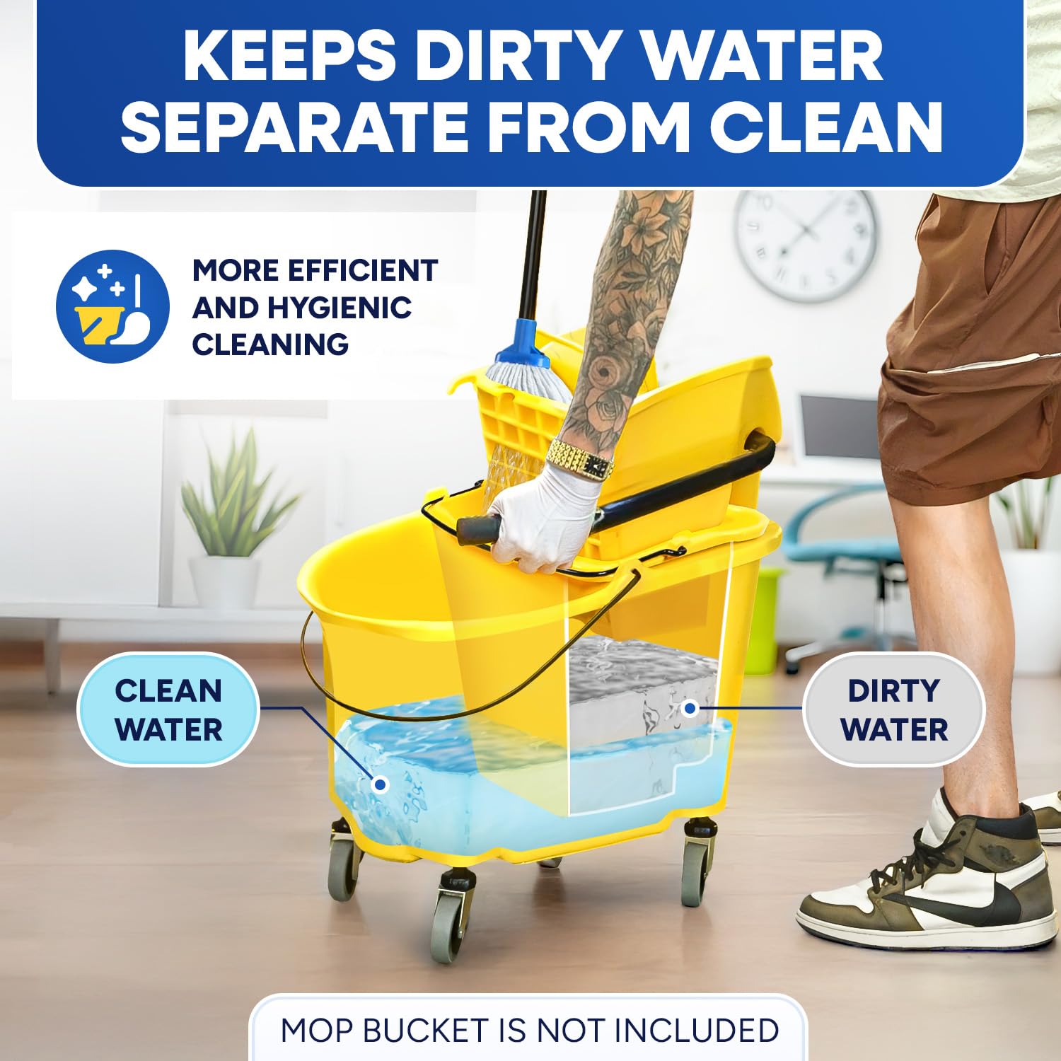 35-QT Dirty Water Bucket, Yellow