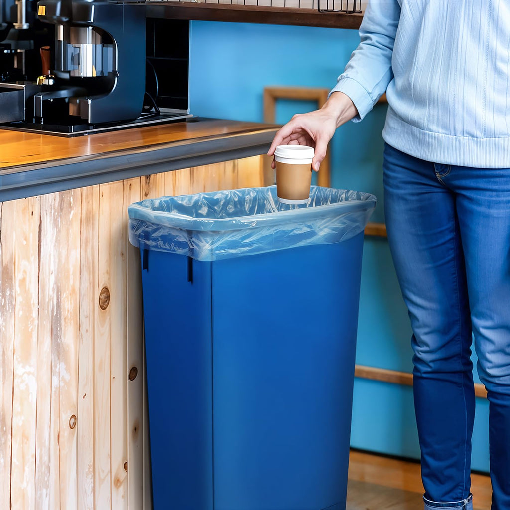 plastic prince 23 gallon trash bags 1 mil clear waste bags fits slim jim 23 gal trash cans 29 x 44 tall garbage trash can liners 200 pack