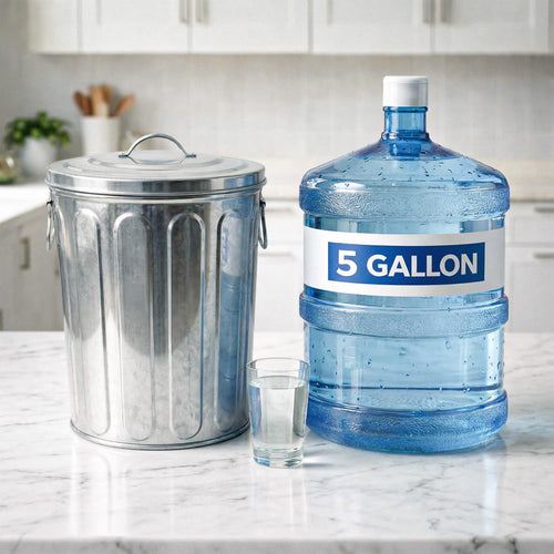 5-Gallon Galvanized Steel Round Trash Can with Lid