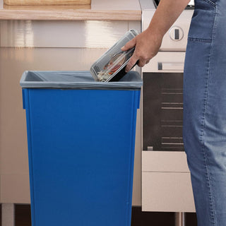 23 Gal Blue Slim Rectangular Trash Can
