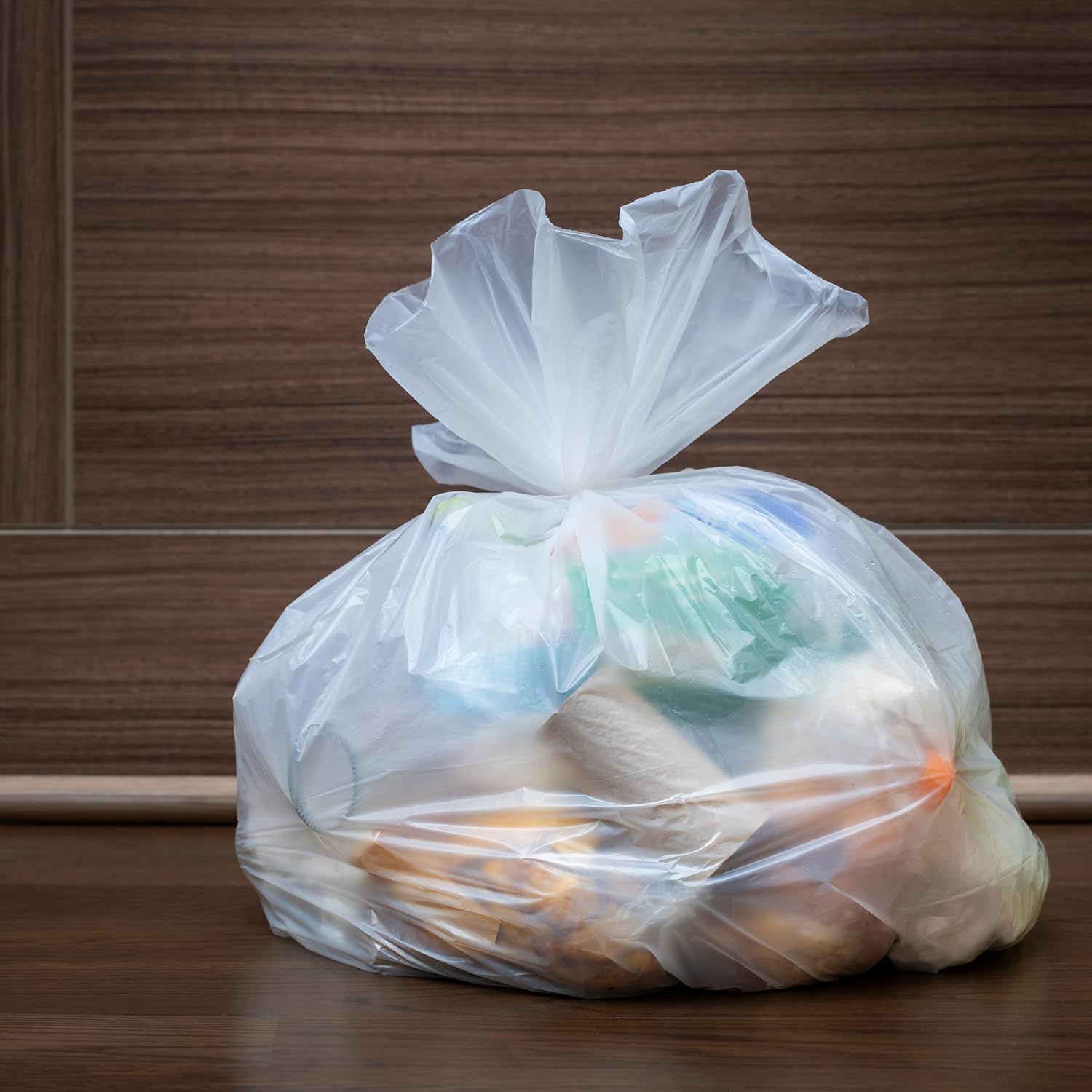 15" x 9" x 31" 13 Gal 2 Mil Clear Heavy Duty Kitchen Bags, 250/Case
