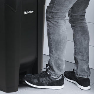 27 Gal Step-On Indoor Trash Can, Black