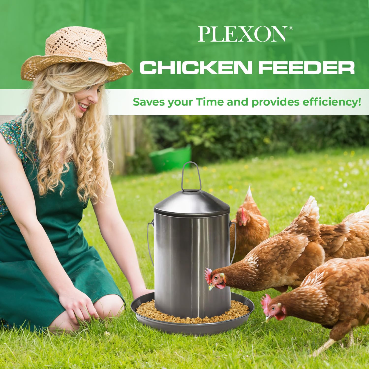 0.8 Gallon Stainless Steel Automatic Poultry Drinker