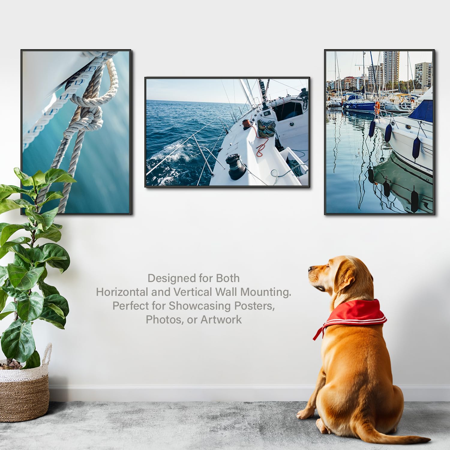 24"W x 36"H Black Stylish Poster Frame