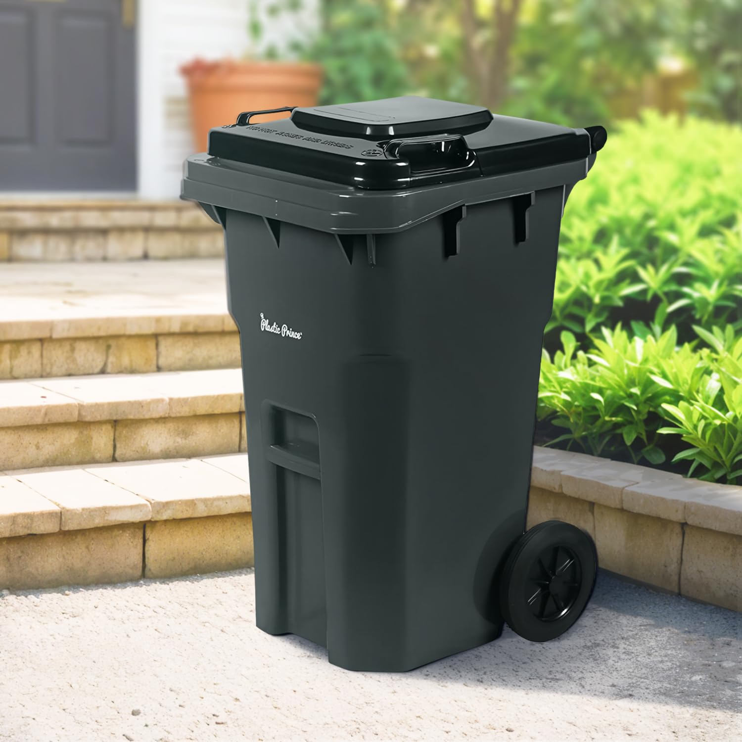 27 Gal Gray Rollout Container