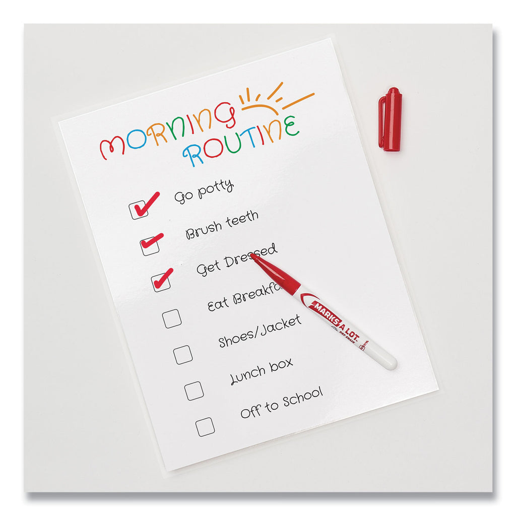 Clear Self-Adhesive Laminating Sheets, 3 mil, 9" x 12", Matte Clear, 10/Pack - 