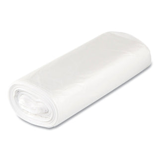 High-Density Commercial Can Liners Value Pack, 33 gal, 14 mic, 33" x 39", Clear, 25 Bags/Roll, 10 Interleaved Rolls/Carton