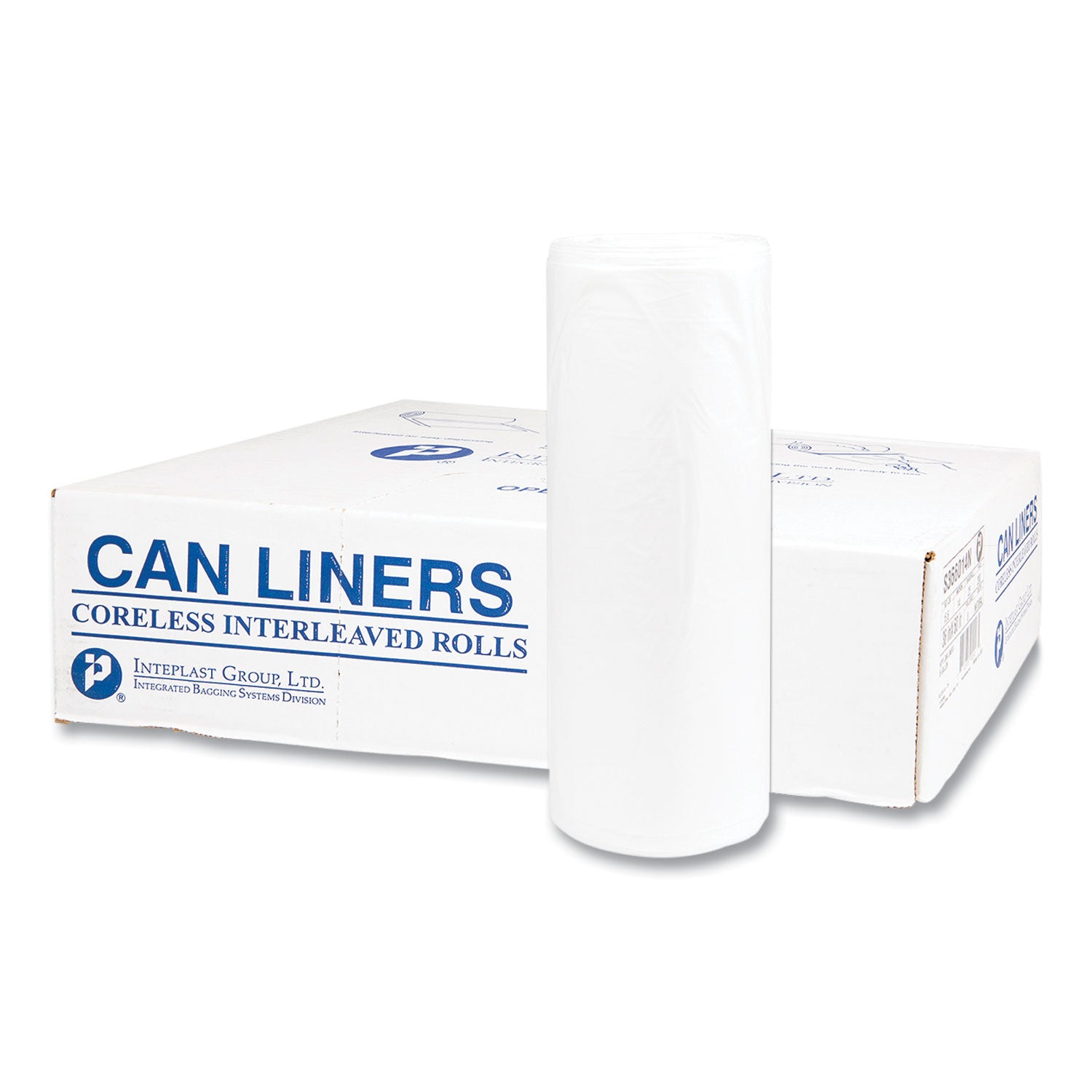 High-Density Commercial Can Liners Value Pack, 33 gal, 14 mic, 33" x 39", Clear, 25 Bags/Roll, 10 Interleaved Rolls/Carton