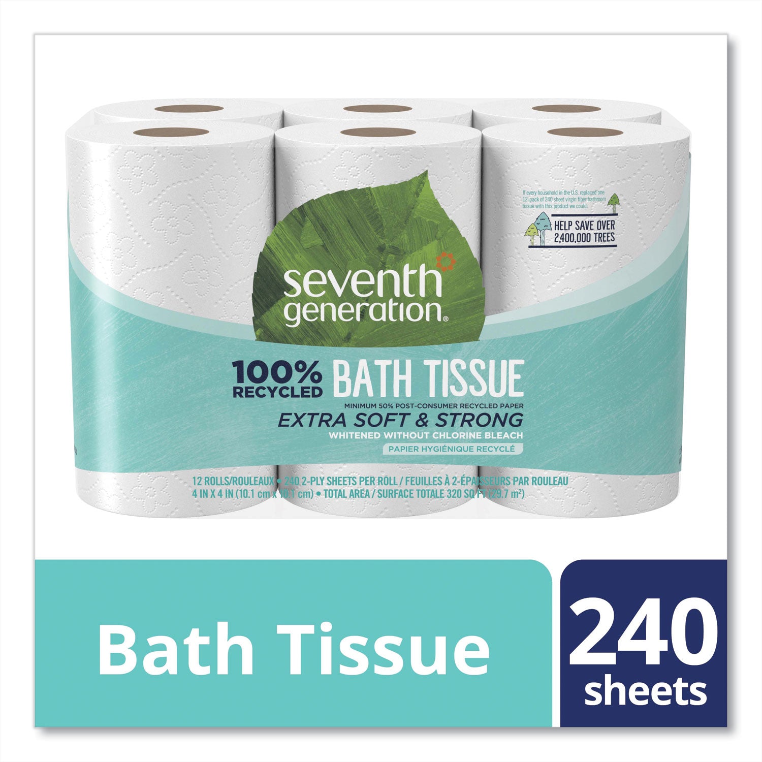 100%-recycled-bathroom-tissue-septic-safe-2-ply-white-240-sheets-roll-12-rolls-pack-4-packs-carton_sev13733ct - 2
