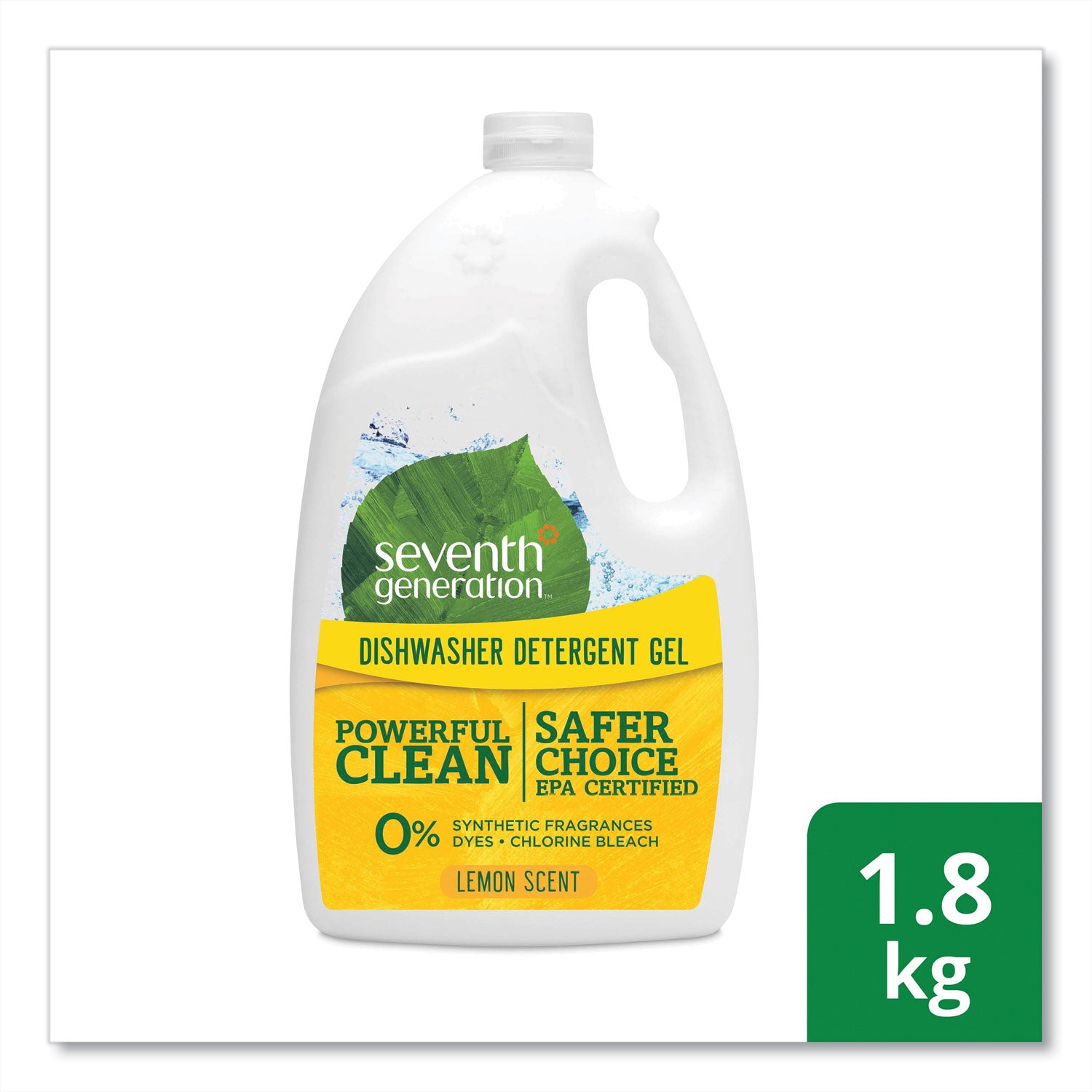 Natural Automatic Dishwasher Gel, Lemon, Jumbo 70 oz Bottle, 6/CT