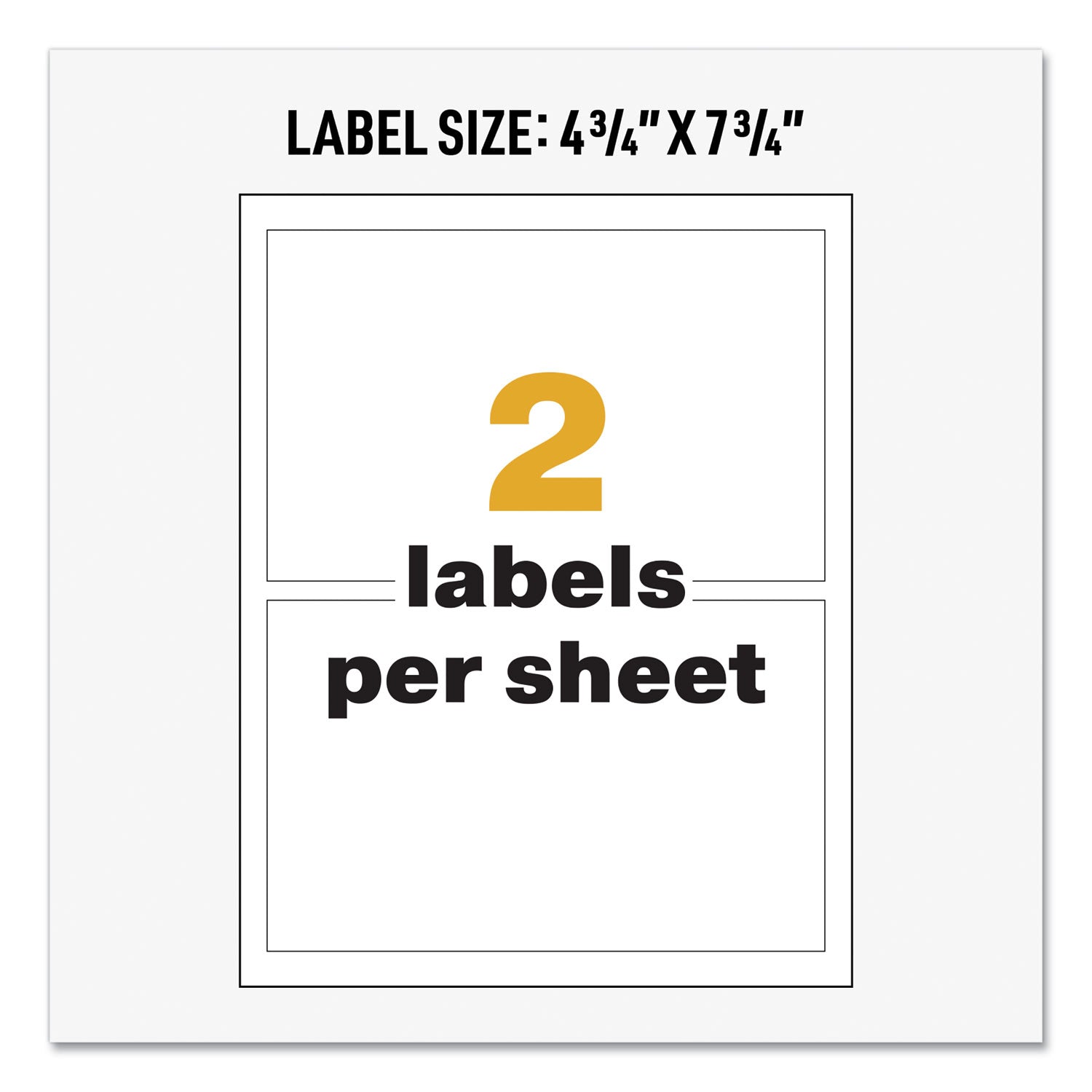 UltraDuty GHS Chemical Waterproof and UV Resistant Labels, 4.75 x 7.75, White, 2/Sheet, 50 Sheets/Box - 