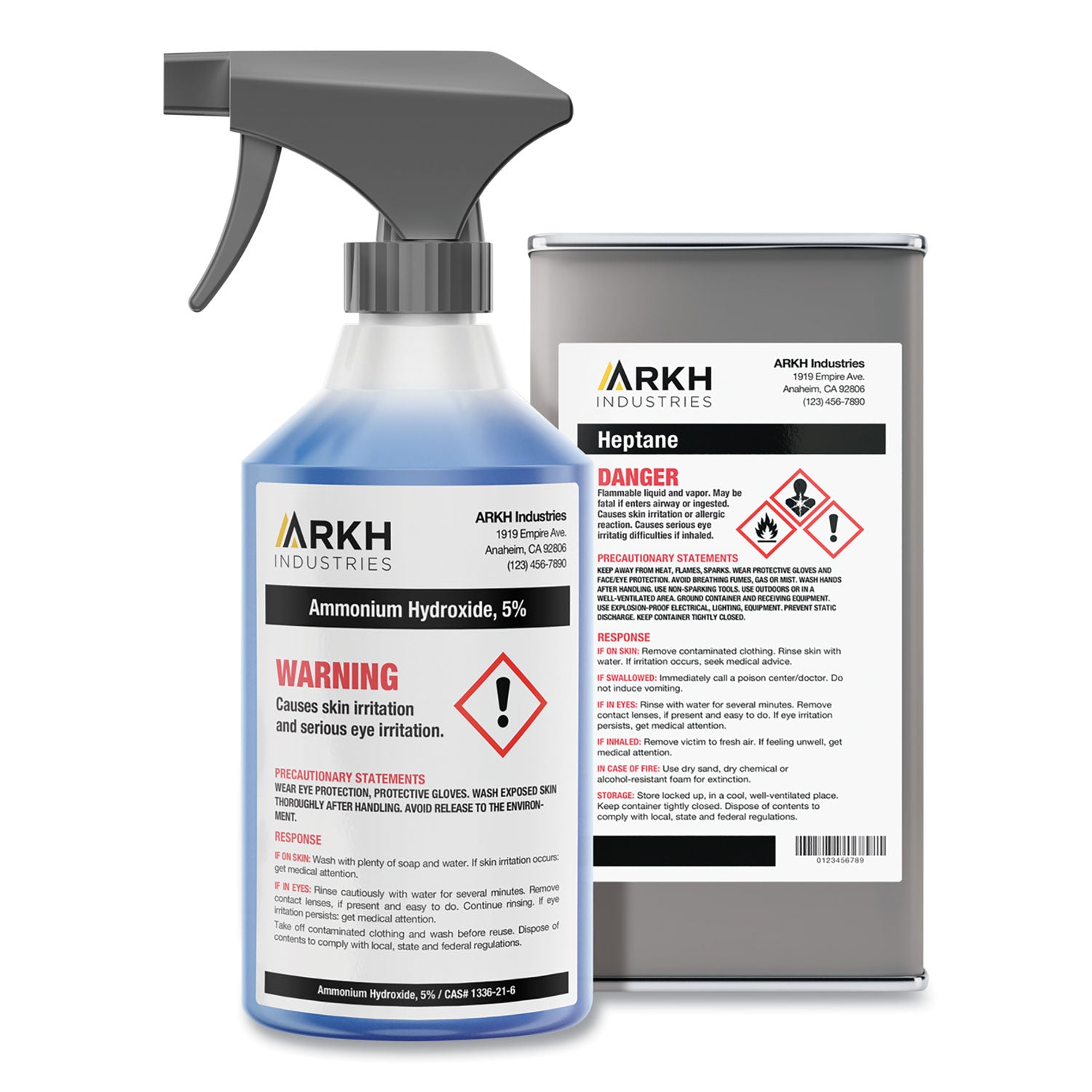 UltraDuty GHS Chemical Waterproof and UV Resistant Labels, 3.5 x 5, White, 4/Sheet, 50 Sheets/Box