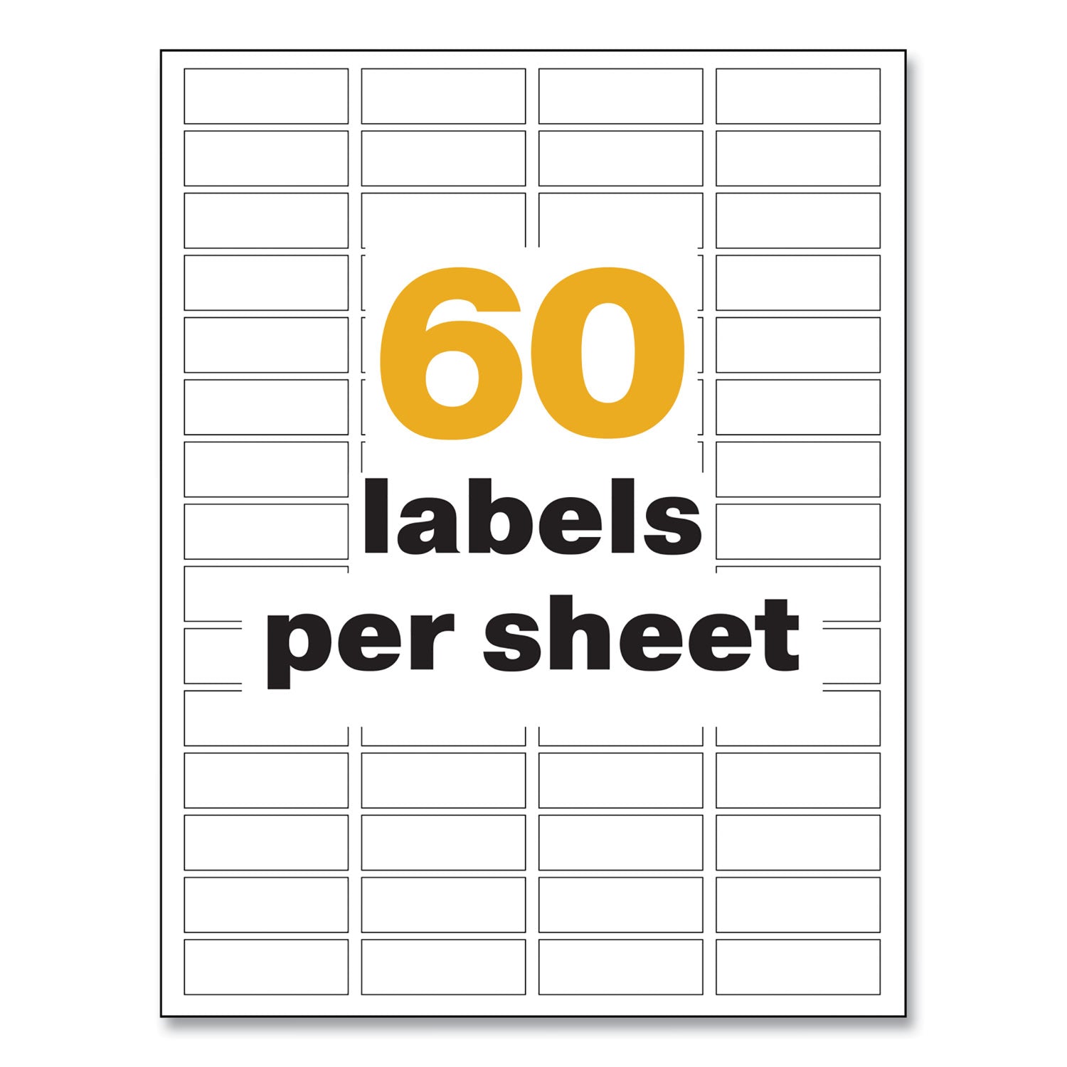 UltraDuty GHS Chemical Waterproof and UV Resistant Labels, 0.5 x 1.75, White, 60/Sheet, 25 Sheets/Pack