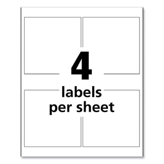 UltraDuty GHS Chemical Waterproof and UV Resistant Labels, 4 x 4, White, 4/Sheet, 50 Sheets/Pack