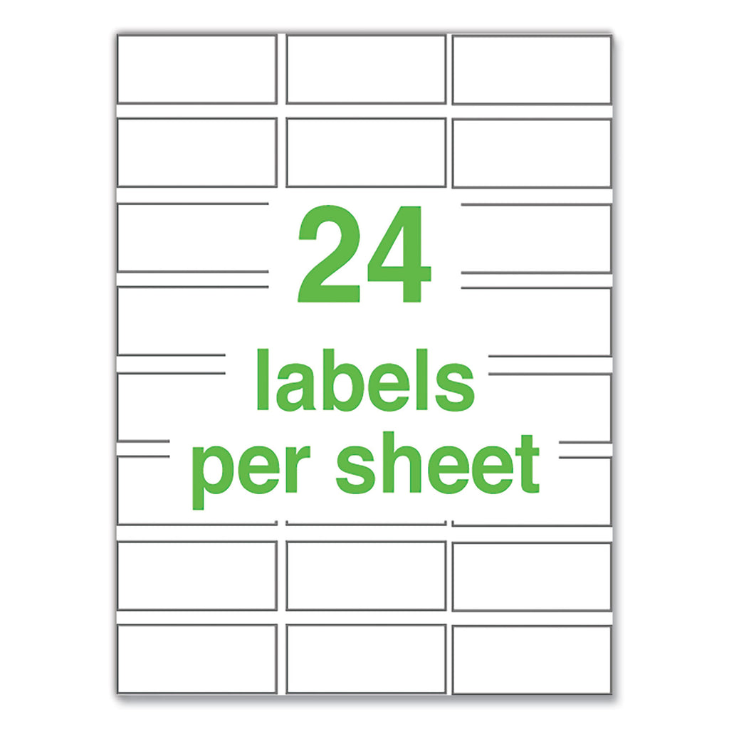 UltraDuty GHS Chemical Waterproof and UV Resistant Labels, 1 x 2.5, White, 24/Sheet, 25 Sheets/Pack