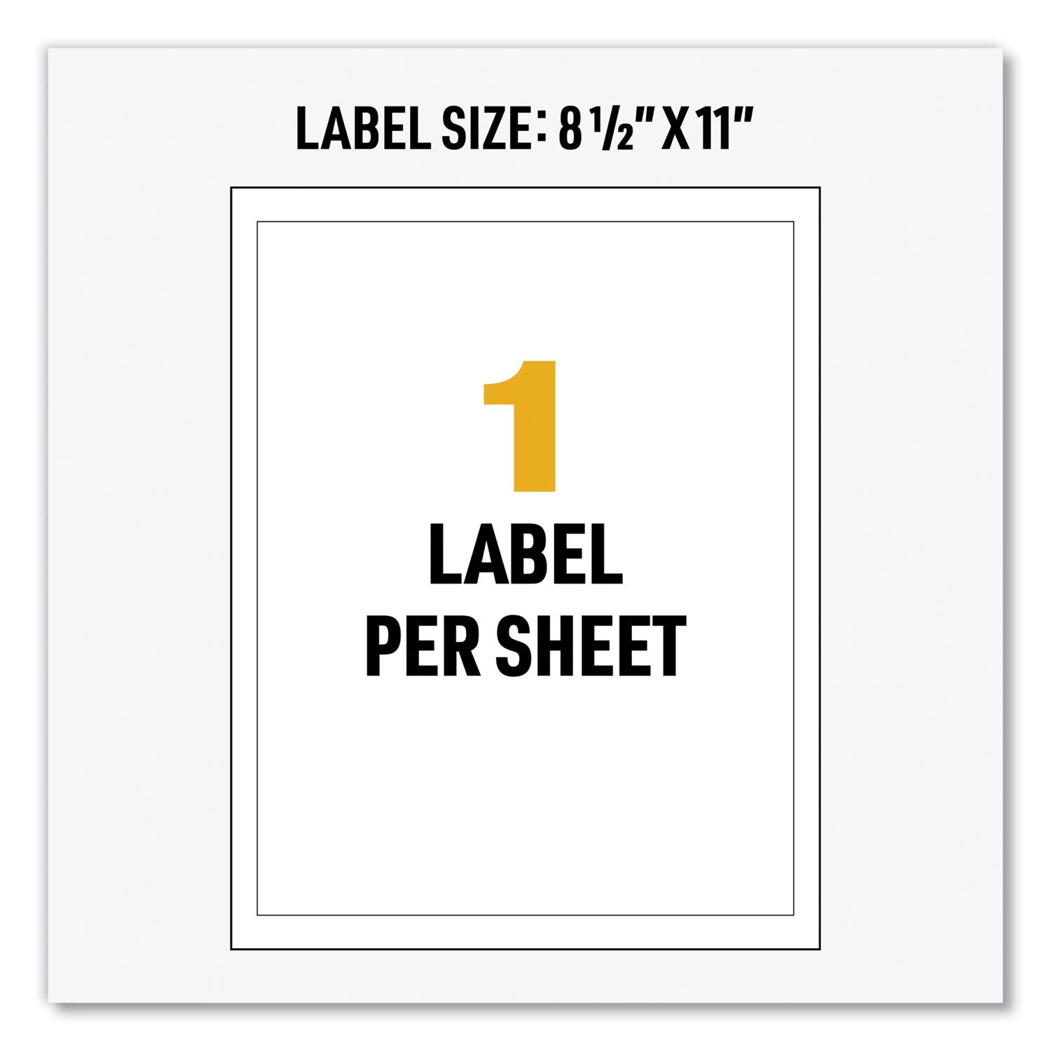 UltraDuty GHS Chemical Waterproof and UV Resistant Labels, 8.5 x 11, White, 50/Box