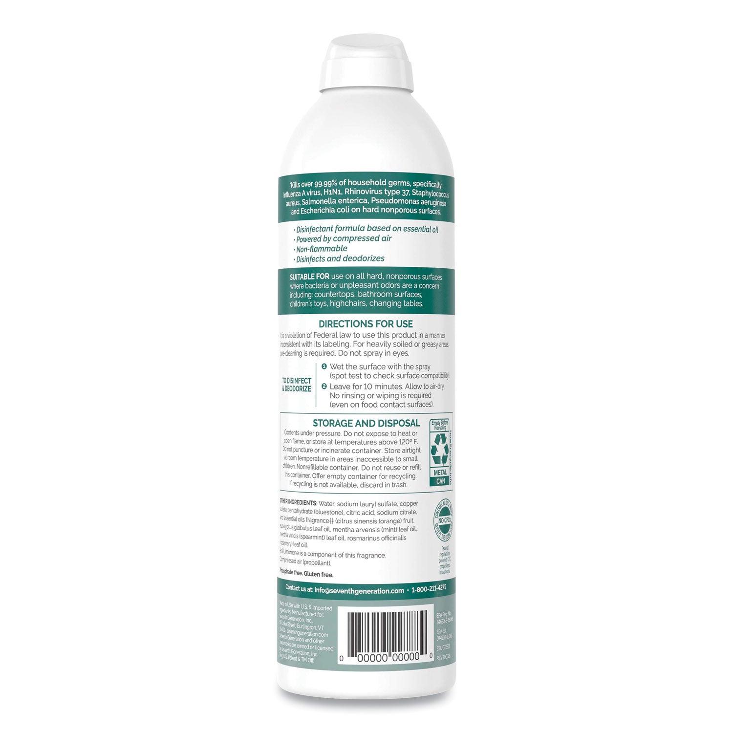 Disinfectant Sprays, Eucalyptus/Spearmint/Thyme, 13.9 oz, Spray Bottle