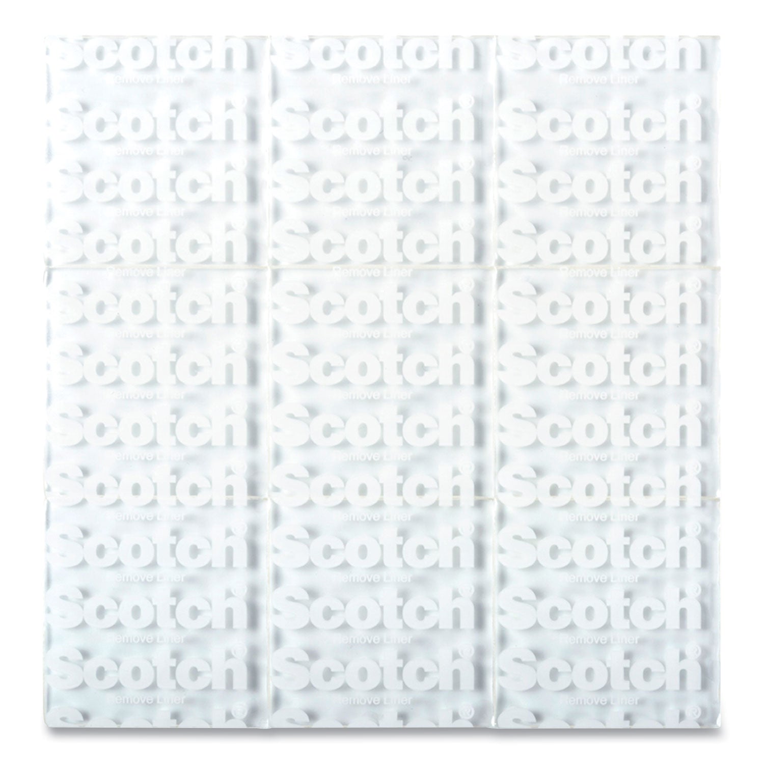 Restickable Mounting Tabs, Removable, Repositionable, Holds Up to 1 lb (4 Tabs), 1 x 1, Clear, 18/Pack - 