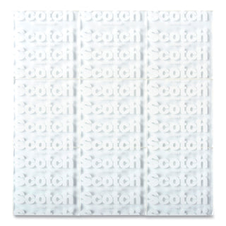 Restickable Mounting Tabs, Removable, Repositionable, Holds Up to 1 lb (4 Tabs), 1 x 1, Clear, 18/Pack - 