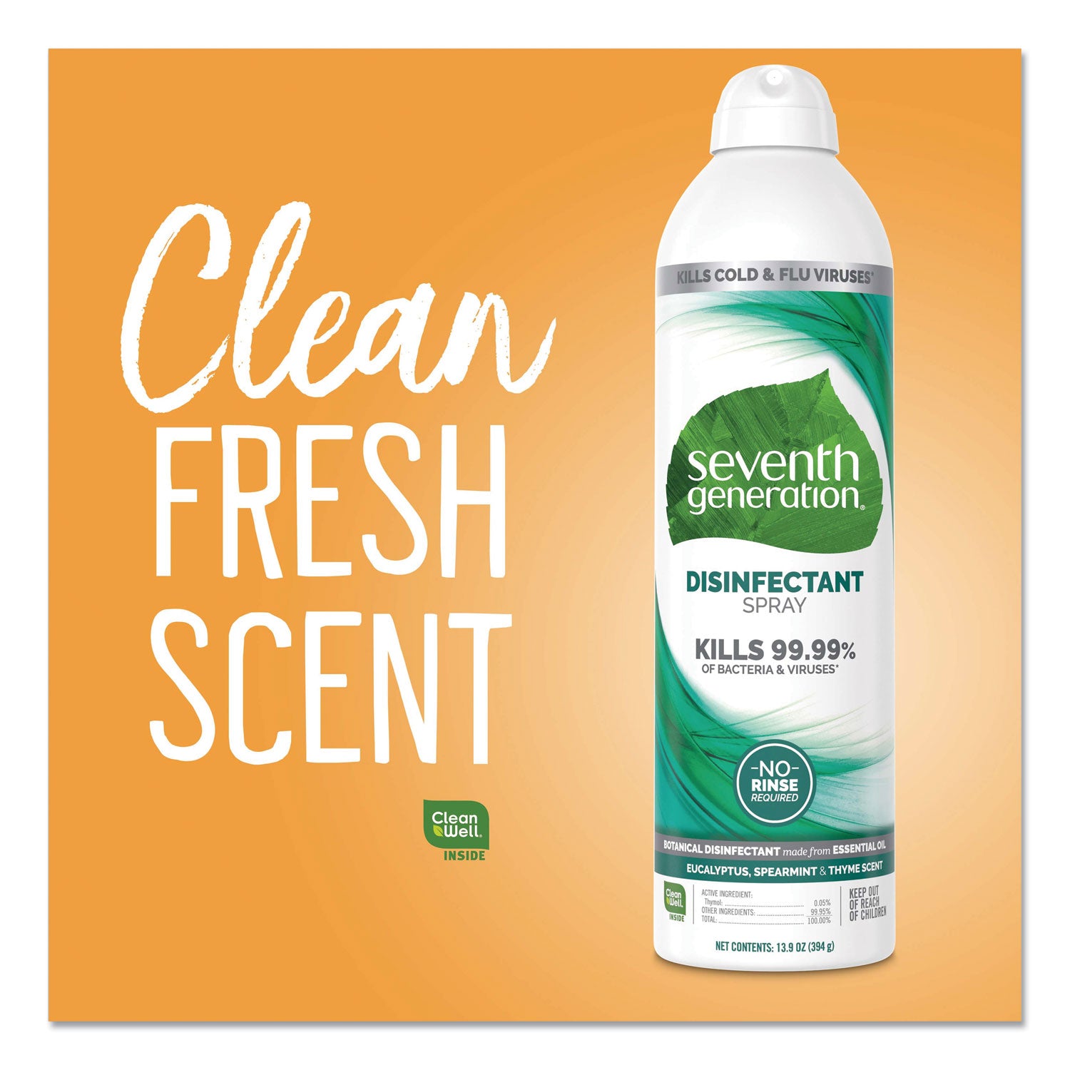 Disinfectant Sprays, Eucalyptus/Spearmint/Thyme, 13.9 oz, Spray Bottle