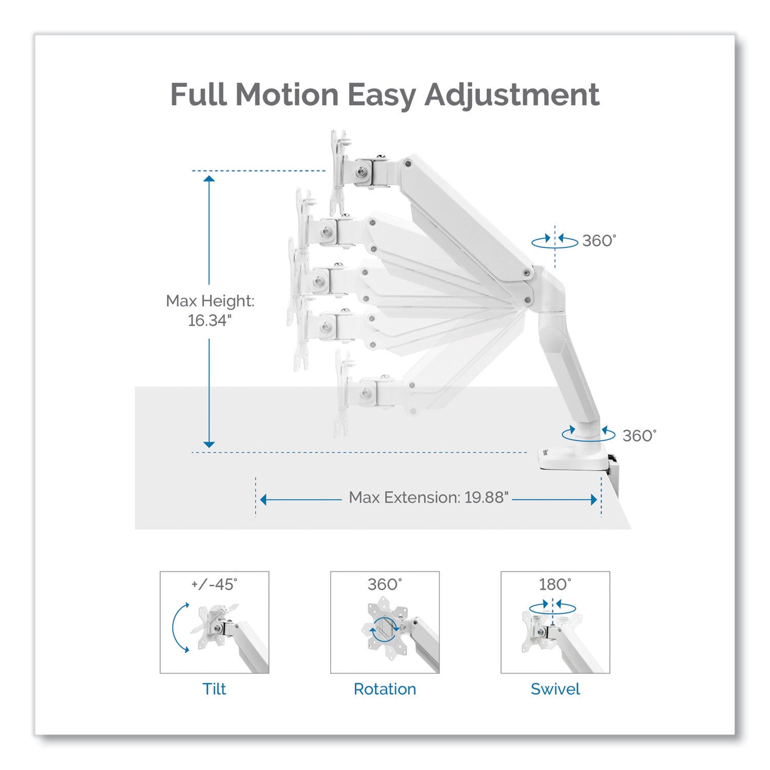 platinum-series-single-monitor-arm-for-27-monitors-360-deg-rotation-45-deg-tilt-180-deg-pan-white-supports-20-lb_fel8056201 - 3