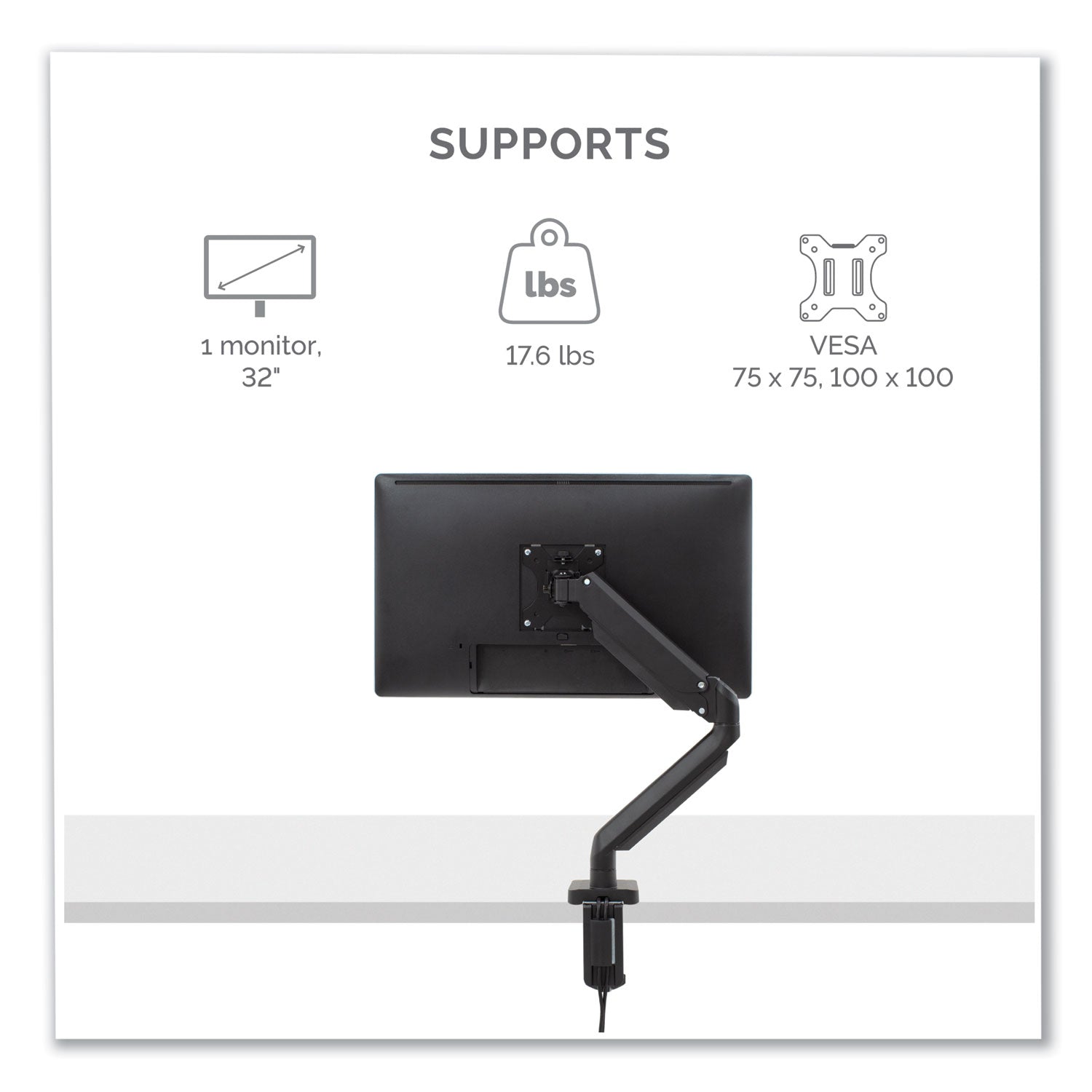 platinum-series-single-monitor-arm-for-30-monitors-360-deg-rotation-180-deg-tilt-360-deg-pan-black-supports-20-lb_fel8043301 - 2