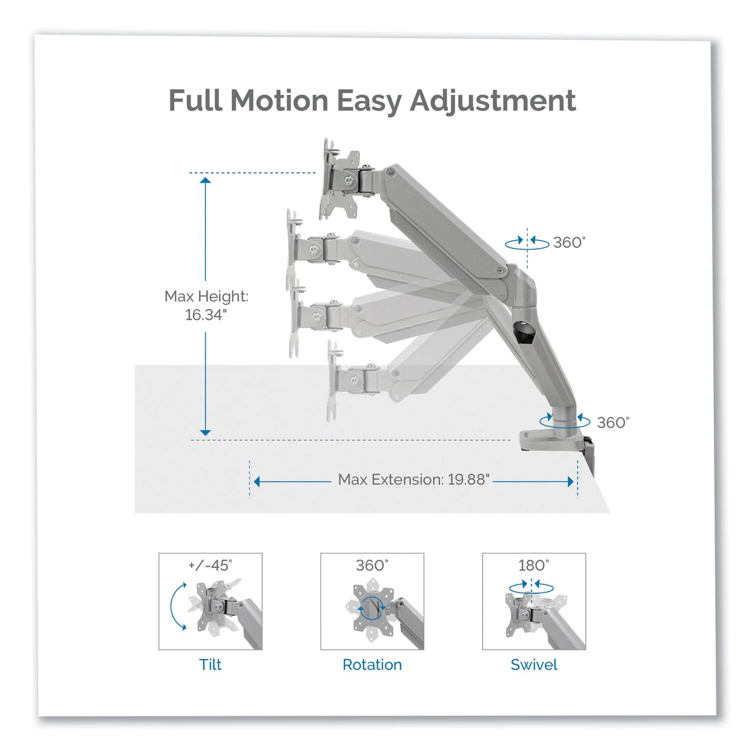 platinum-series-single-monitor-arm-for-27-monitors-360-deg-rotation-45-deg-tilt-180-deg-pan-silver-supports-20-lb_fel8056401 - 3