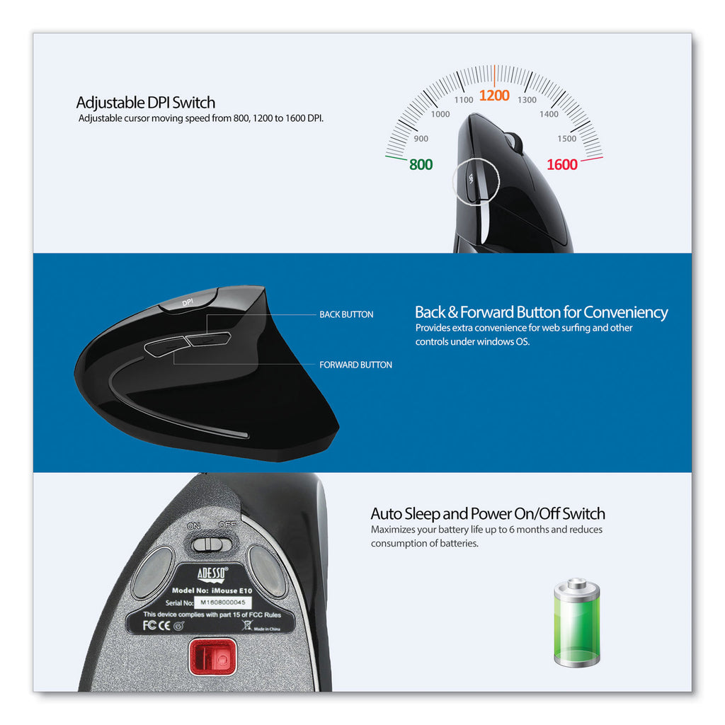 imouse-e10-wireless-vertical-ergonomic-usb-mouse-24-ghz-frequency-33-ft-wireless-range-right-hand-use-black_adeimousee10 - 8