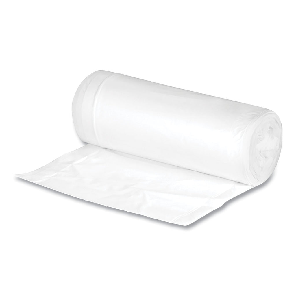 Linear-Low-Density Recycled Tall Kitchen Bags, 13 gal, 0.85 mil, 24" x 33", White, 15 Bags/Roll, 10 Rolls/Box