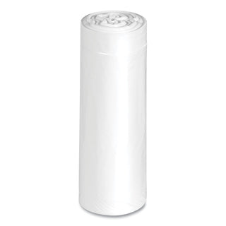 Linear-Low-Density Recycled Tall Kitchen Bags, 13 gal, 0.85 mil, 24" x 33", White, 15 Bags/Roll, 10 Rolls/Box