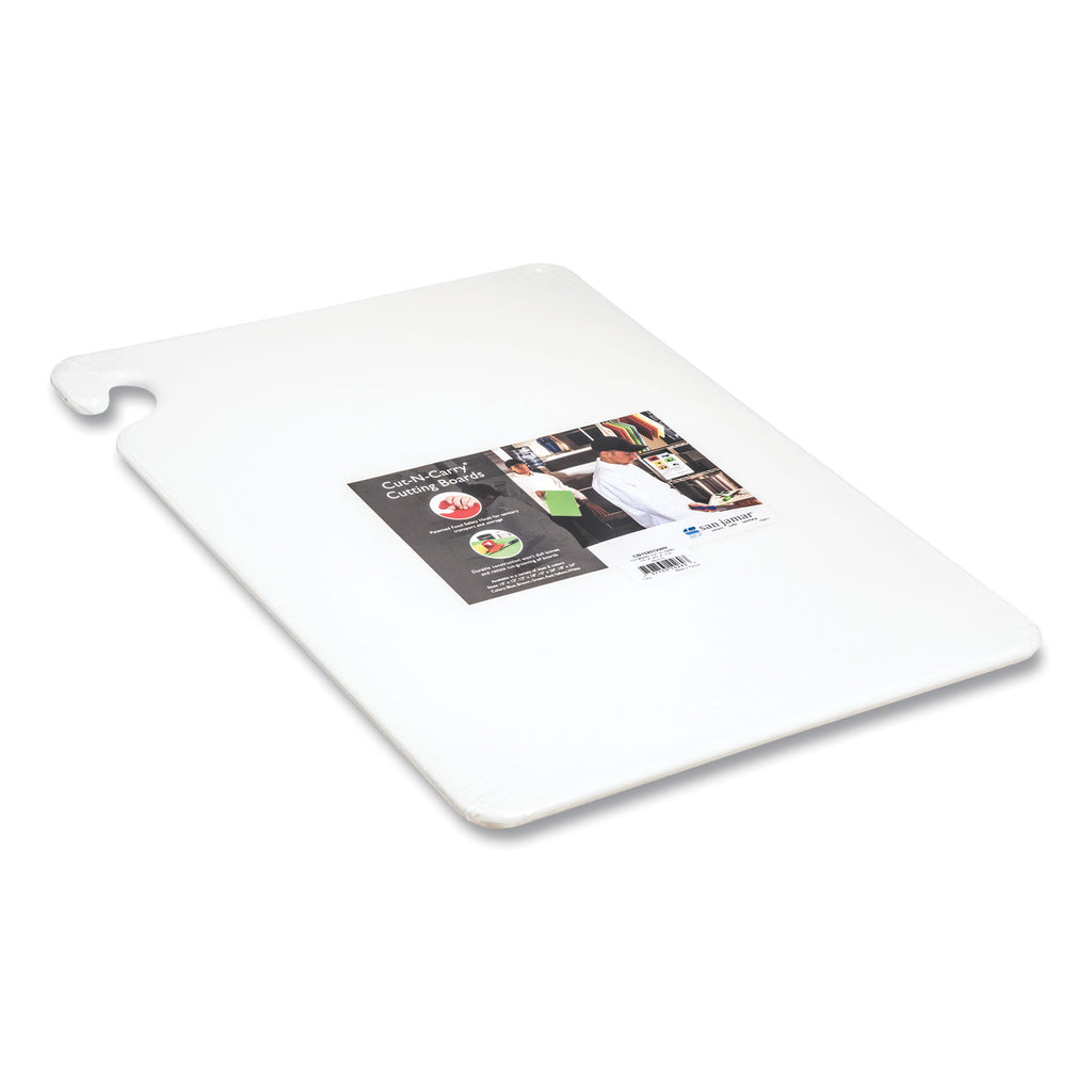 Cut-N-Carry Color Cutting Boards, Plastic, 20 x 15 x 0.5, White