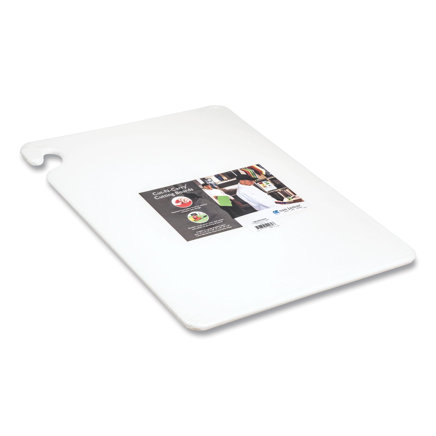 Cut-N-Carry Color Cutting Boards, Plastic, 20 x 15 x 0.5, White
