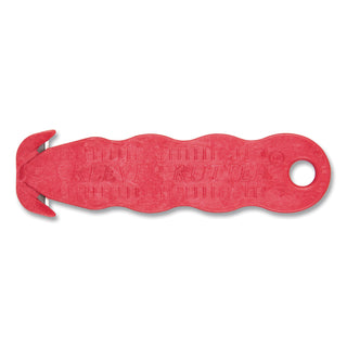Klever Kutter Safety Cutter, 3 Razor Blades, 1" Blade, 4" Plastic Handle, Red - 
