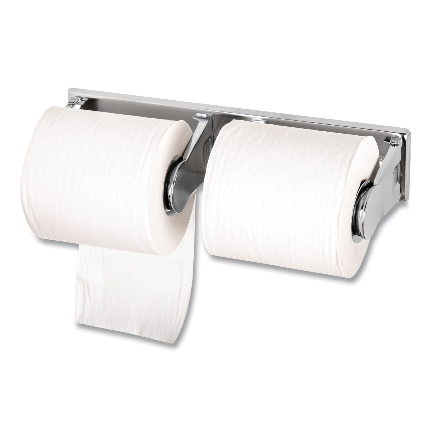 Locking Toilet Tissue Dispenser, 12.38 x 4.5 x 2.75, Chrome - 