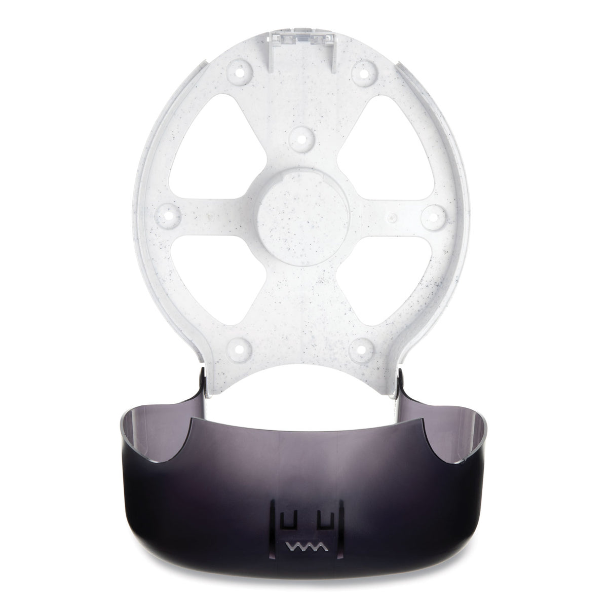 Single 9" Jumbo Bath Tissue Dispenser, Classic, 10.25 x 5.63 x 12, Transparent Black Pearl