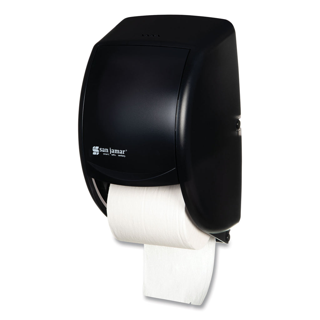 Duett Standard Bath Tissue Dispenser, 2 Roll, 7.5 x 7 x 12.75, Black Pearl